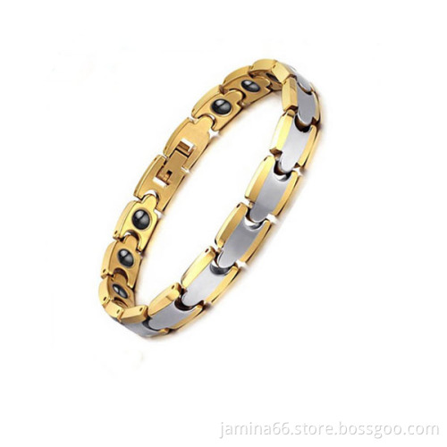 2016 new design germanium energy power stainless steel magnetic bracelet